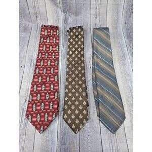 BROWNSTONE 100% Silk Neck Tie & 2 Christian Dior Cravates Paris New York Ties